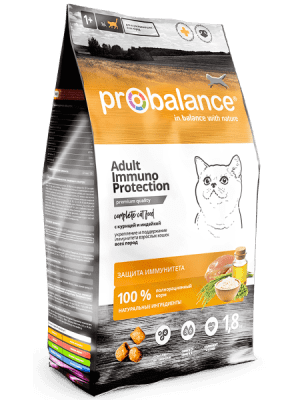 Probalance д/кошек 1,8кг Защита иммунитета Кура/Индейка