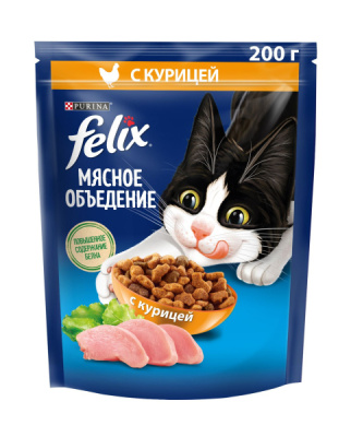 Felix Мясное объедение д/кошек с курицей 200г